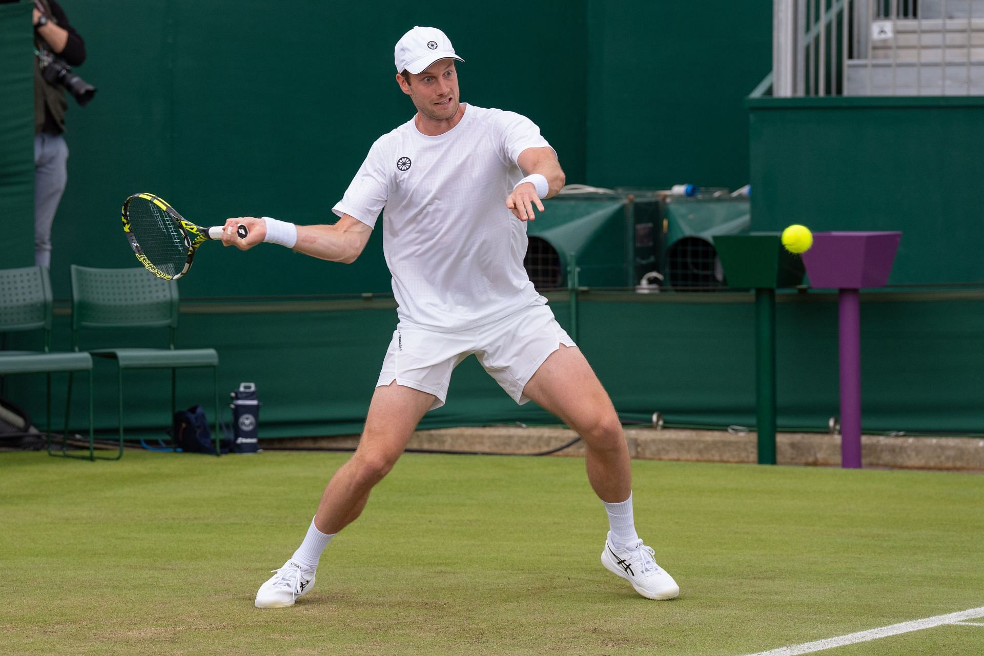 Botic van de Zandschulp in action at the Wimbledon Championships (Picture: Getty)