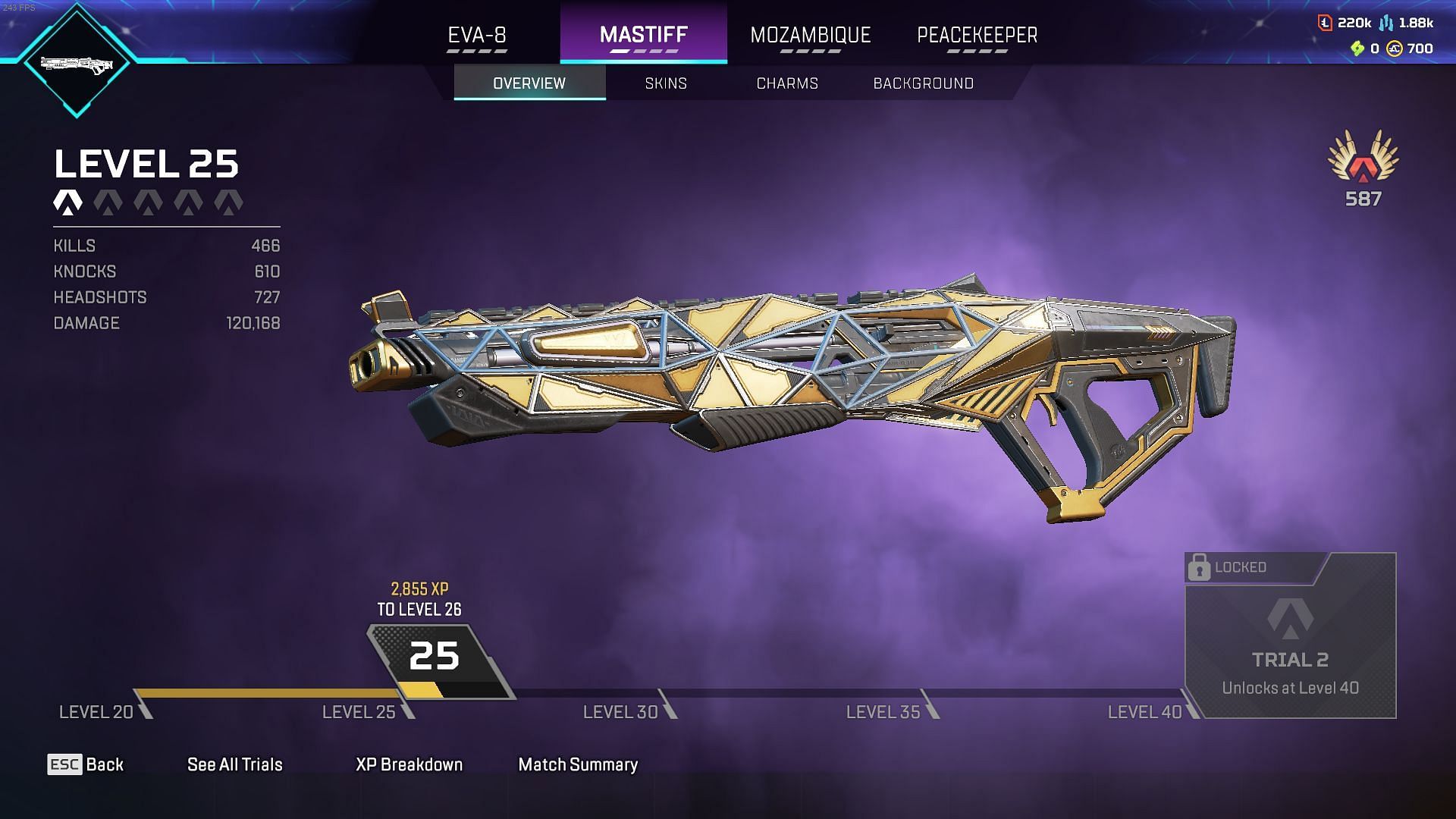 Mastiff shotgun in Legend Locker (Image via EA)