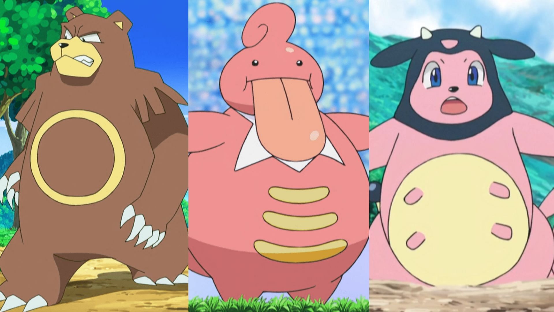 Ursaring, Lickilicky, and Miltank are among the best Normal-type Pocket Monsters for the Great League in the Max Out update of GBL (Image via The Pokemon Company)