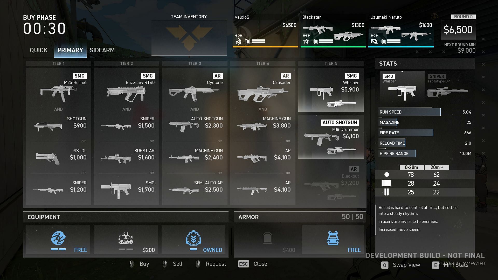 Loadout screen in Spectre Divide (Image via Mountaintop Studios)