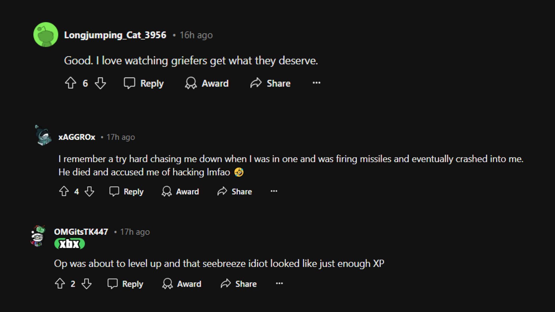 Fans&rsquo; reactions to the griefer&rsquo;s failed attempt to destroy the Velum (2/2) (Images via Reddit)