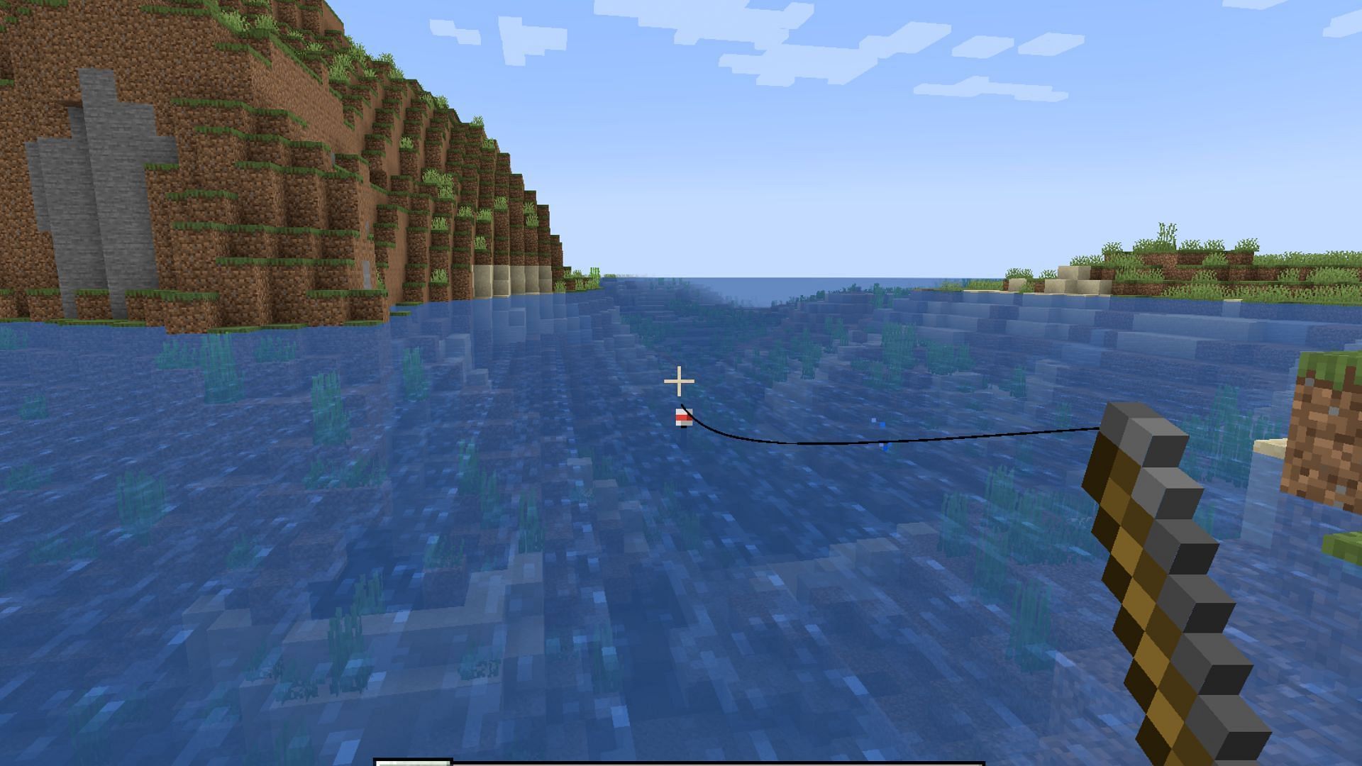 Fishing is also bizarre in the game (Image via Mojang Studios)