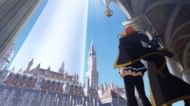 Will and Colette observe the Tower (Image via Actas and Bandai Namco Pictures)