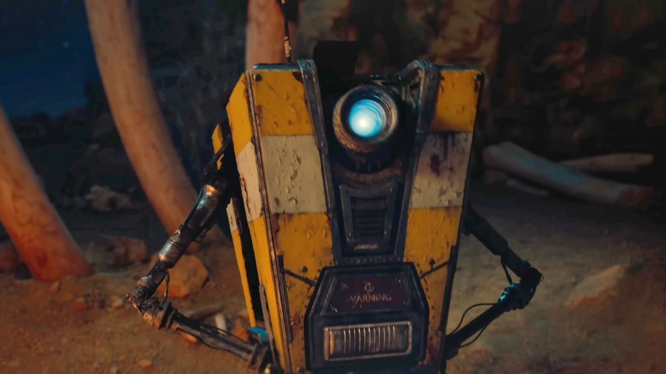 Claptrap the robot in a still from the film (Image via Lionsgate Movies / YouTube)