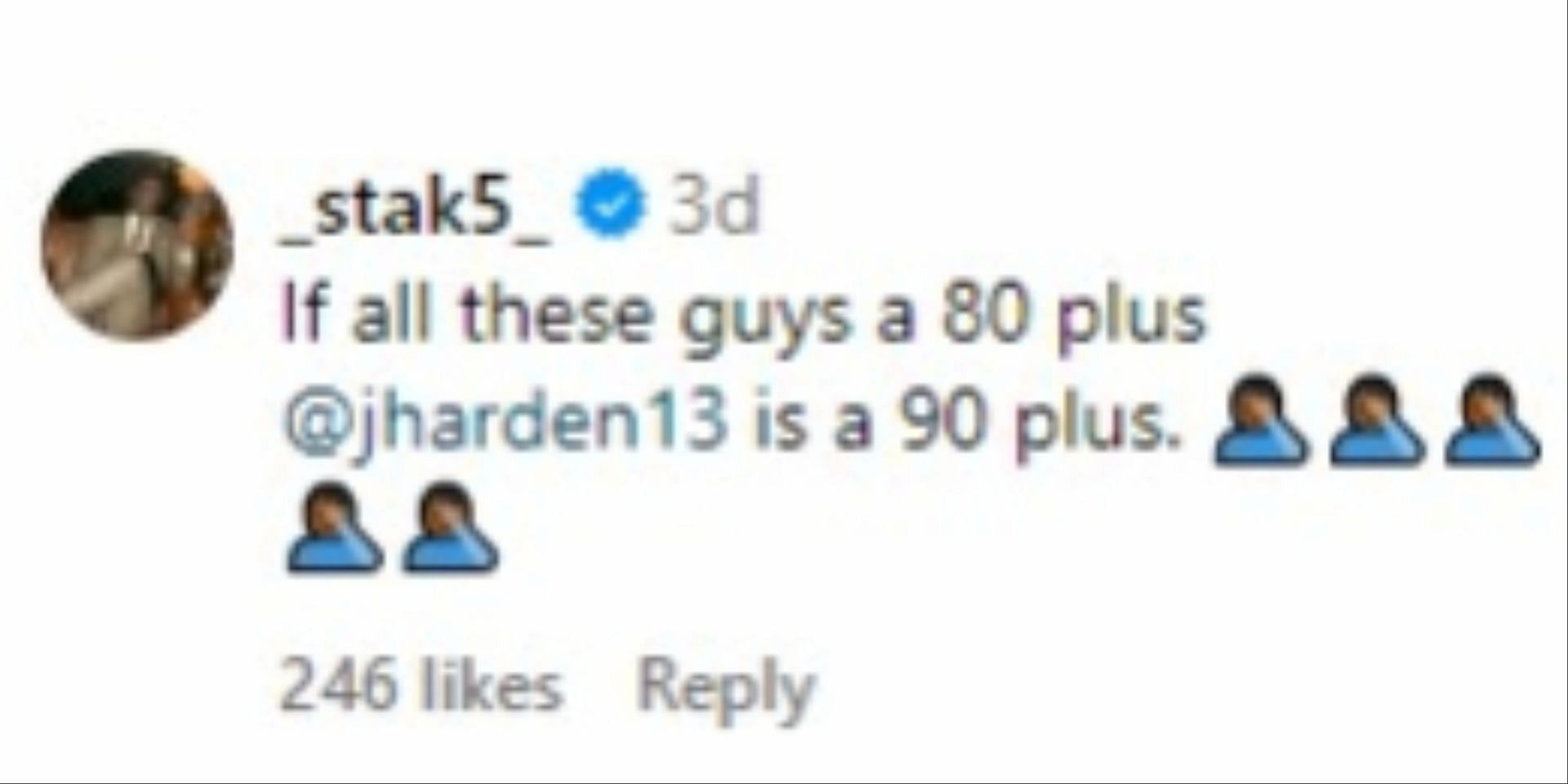 Jackson shared his thoughts on Harden&#039;s rating