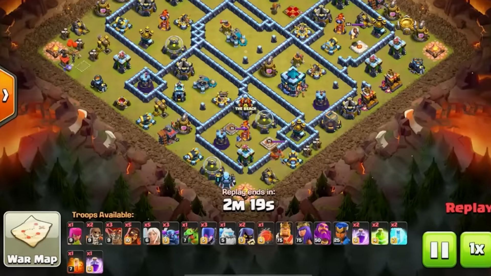 Army composition of Queen Charge Pekka Smash (Image via Supercell)