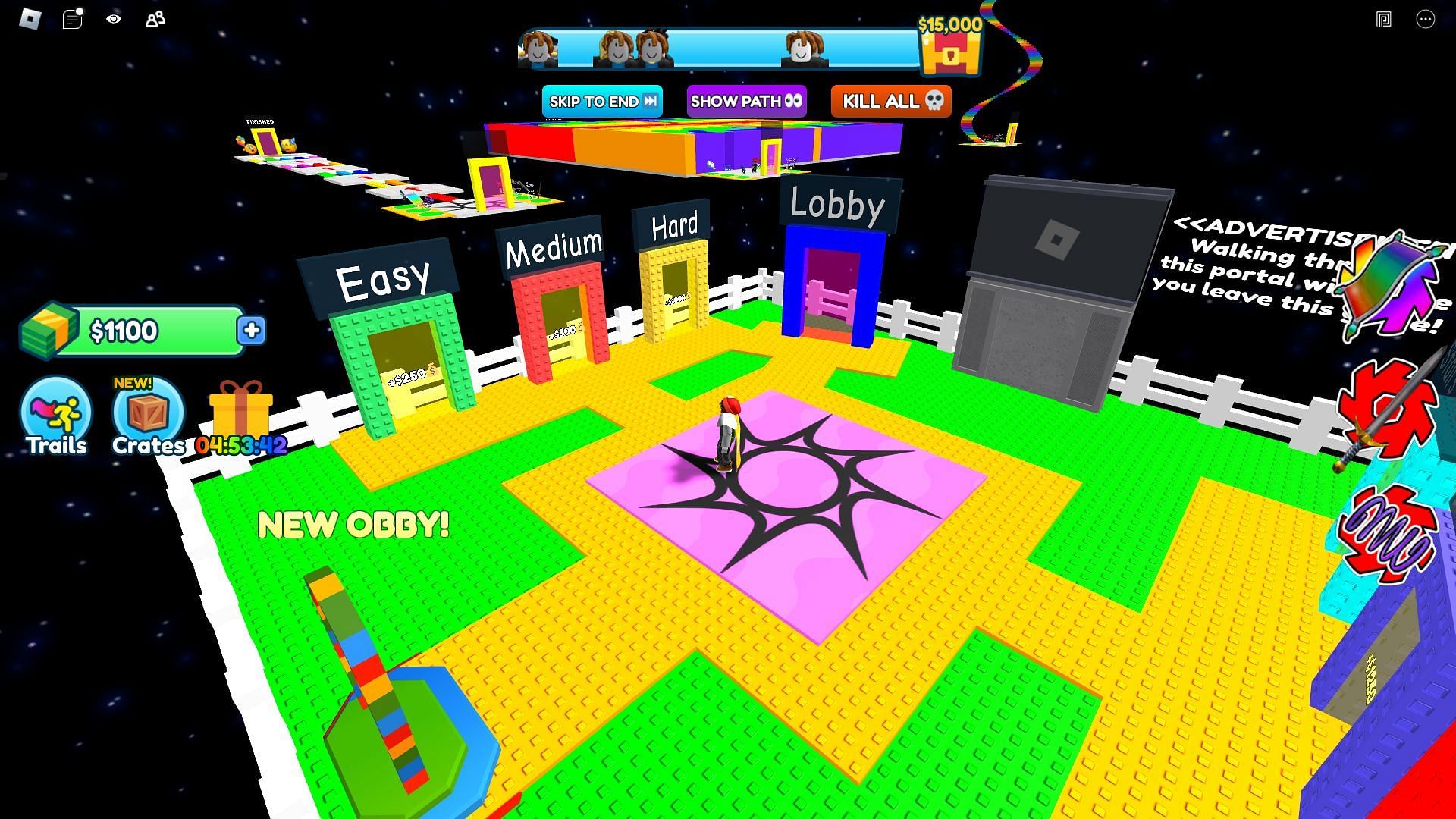 Obbies area (Image via Roblox)