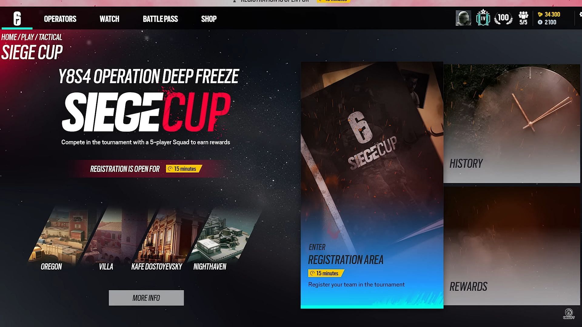 Siege Cup beta main menu planned to come out with Y9S3.