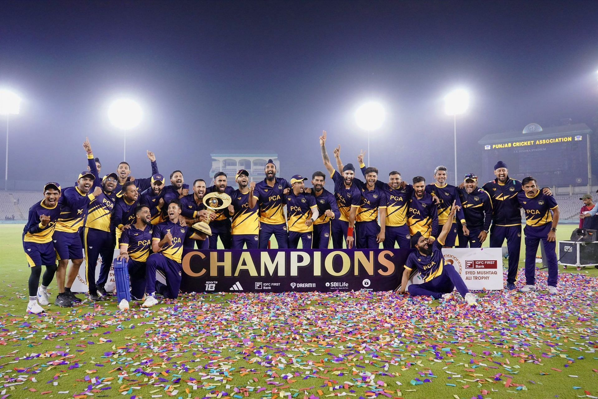 Punjab won the Syed Mushtaq Ali Trophy last year. (Source: Punjab Cricket)
