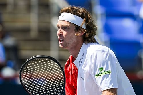 Andrey Rublev in action at the Cincinnati Open (Source: Getty)