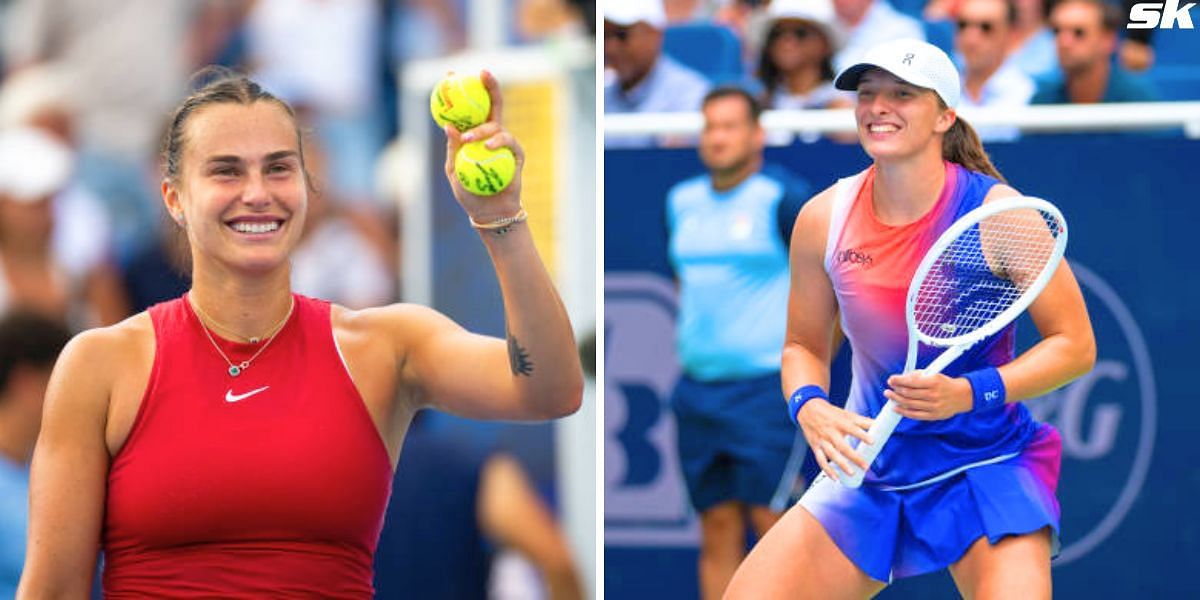 Aryna Sabalenka (L) and Iga Swiatek (R) [Image Source: Getty Images]