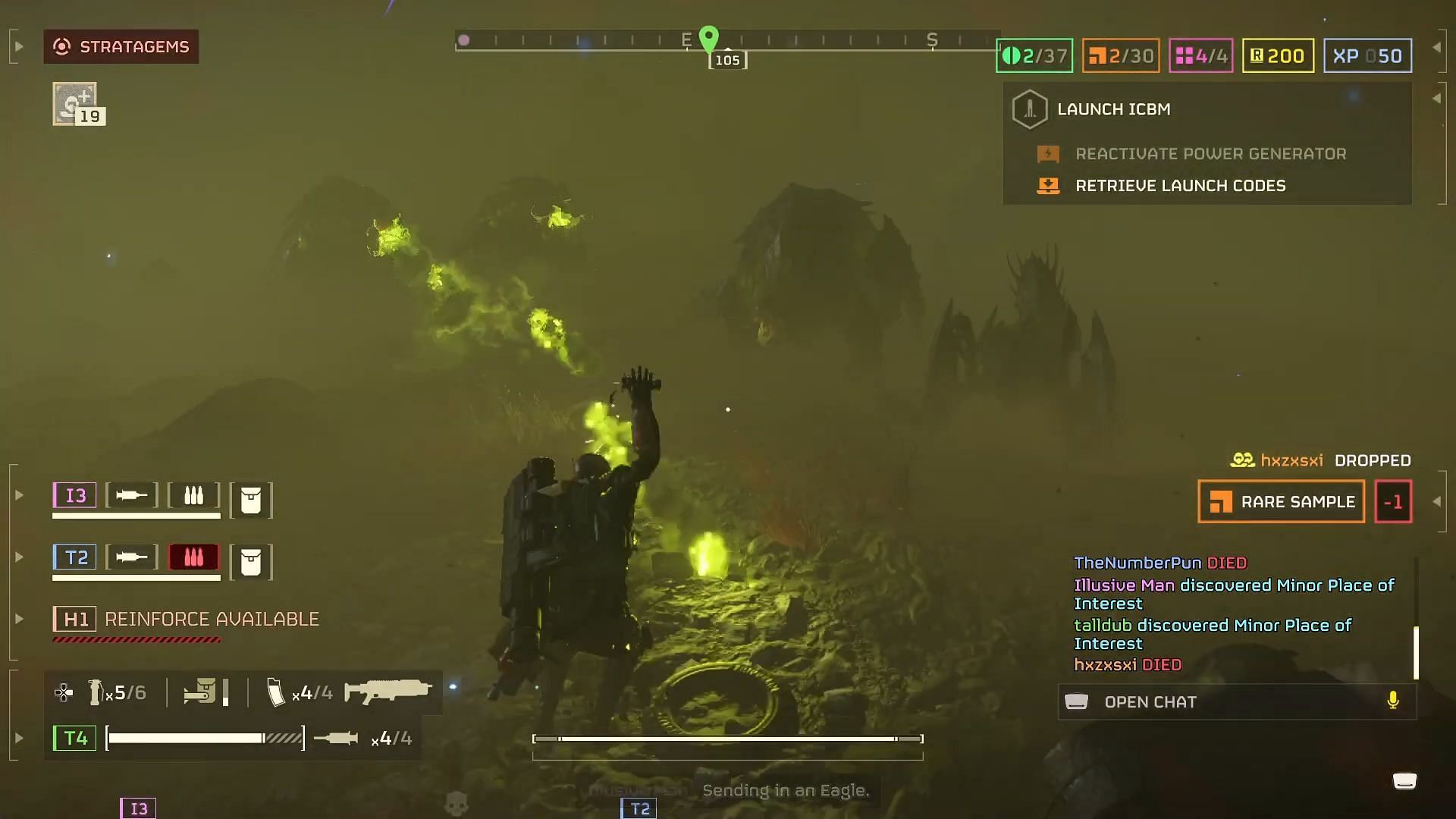 Spore Chargers will use fog to sneak up on you (Image via Arrowhead Game Studios || YouTube/Drones And Phones)