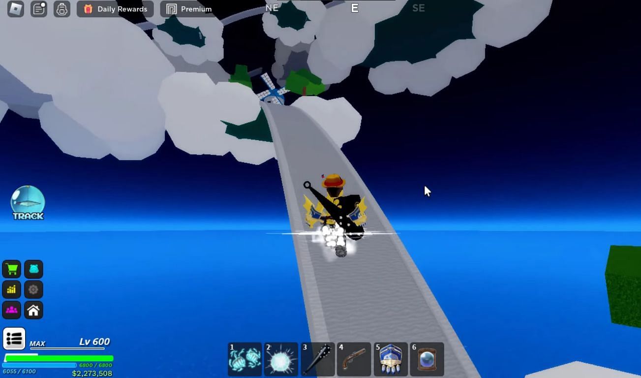 Gameplay screenshot from Fruit Seas (Image via Roblox)