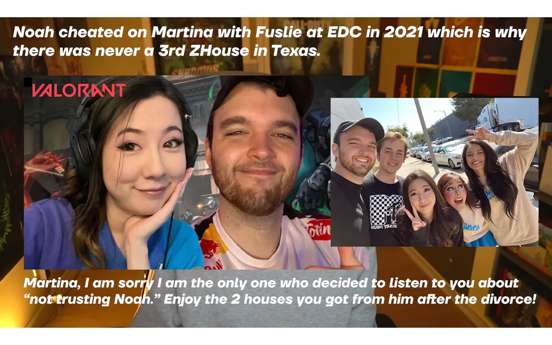 A screenshot of MrTLexify&#039;s YouTube video, &quot;My Ex,&quot; in which he accused NoahJ456 and Fuslie (Image via YouTube/@MrTLexify)