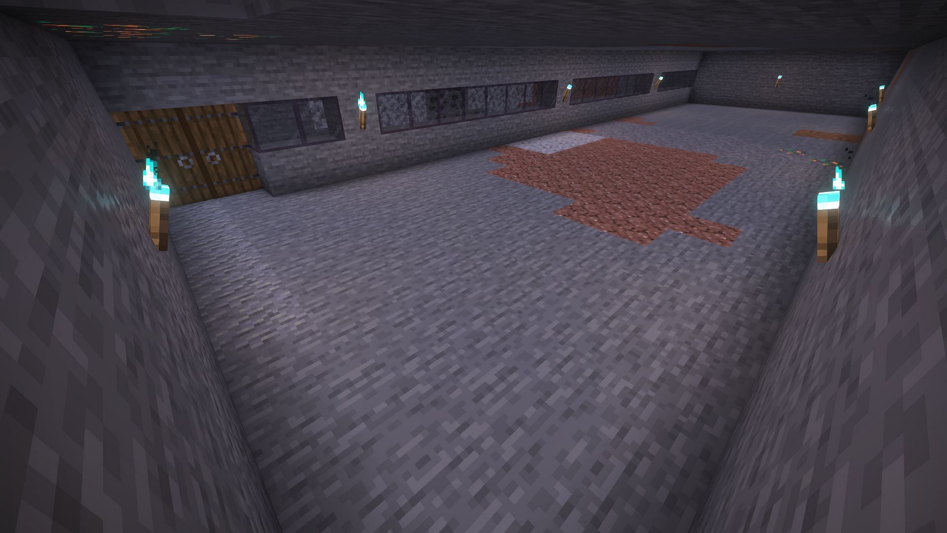 Soul torches are the best lighting options for mushroom farms (Image via Mojang)