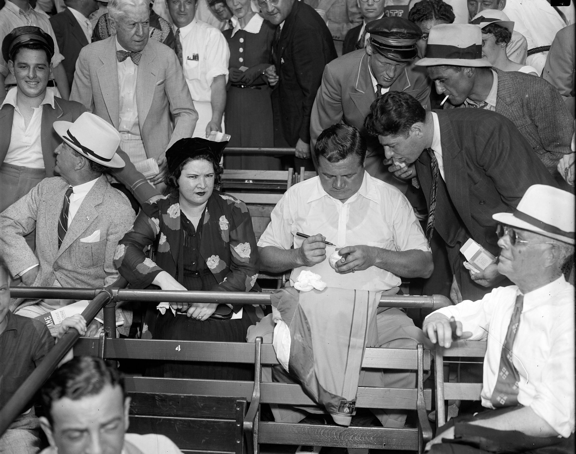 Babe Ruth Signs An Autograph - Source: Getty