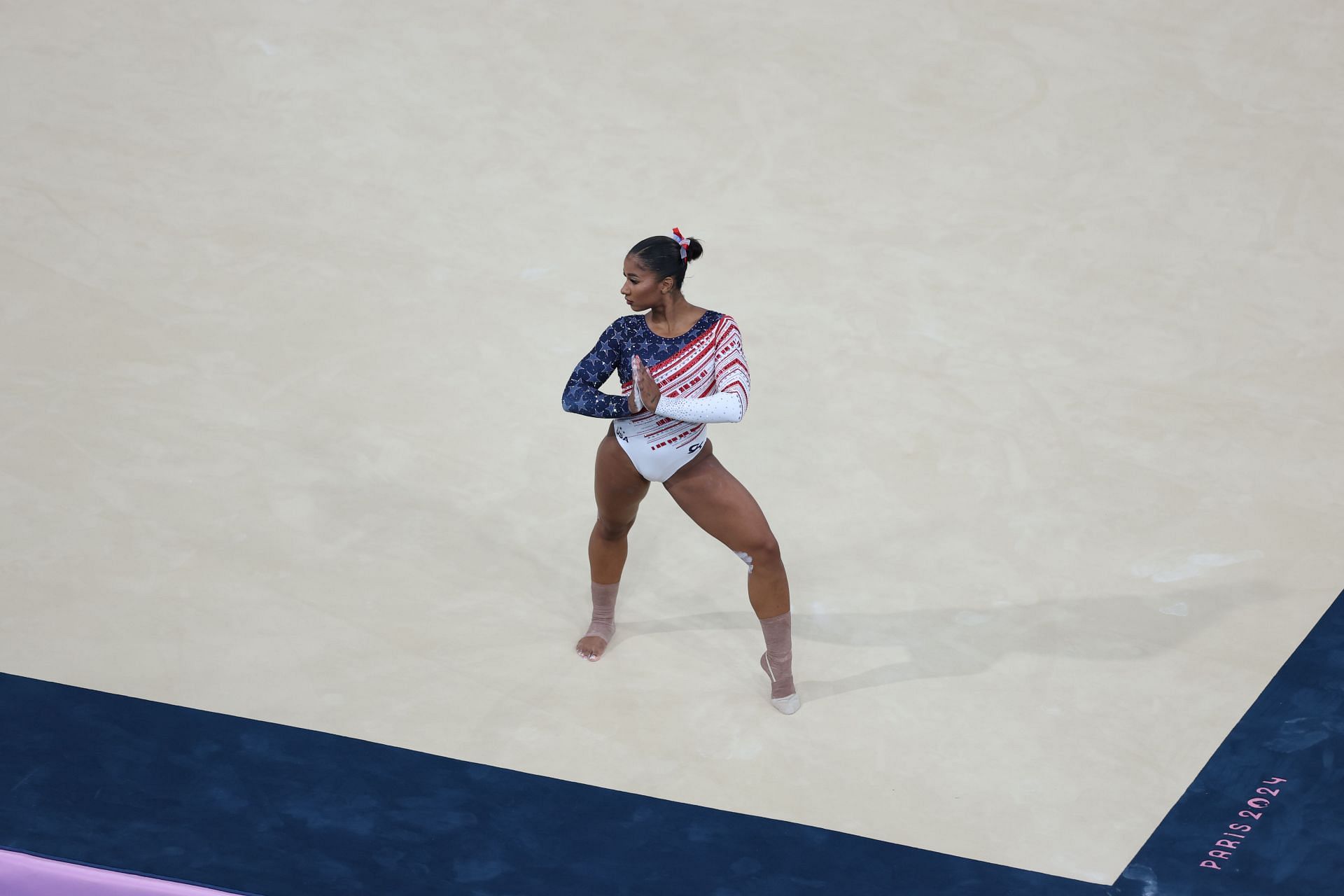 Jordan Chiles in action at the 2024 Paris Olympics - Getty Images