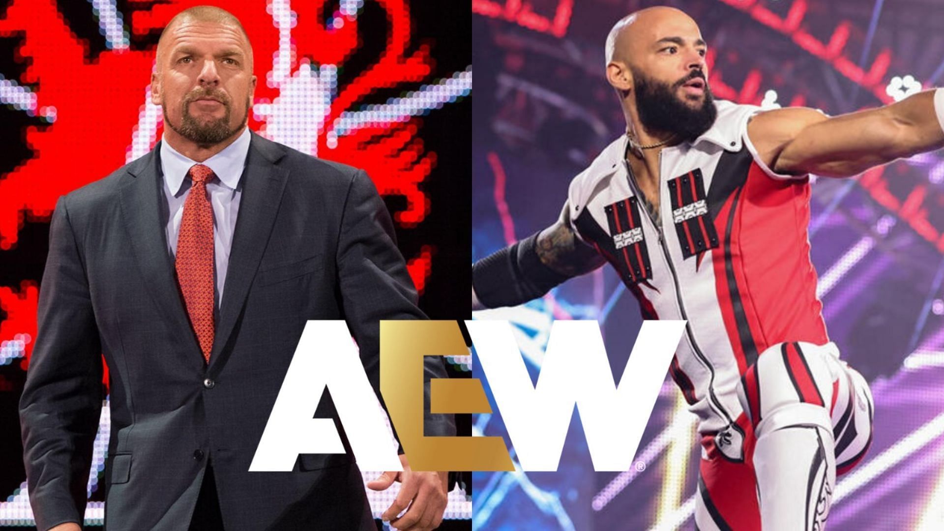 As per recent reports, Ricochet has officially become All Elite. [Image credits: WWE Gallery&nbsp;and&nbsp;AEW.Com]