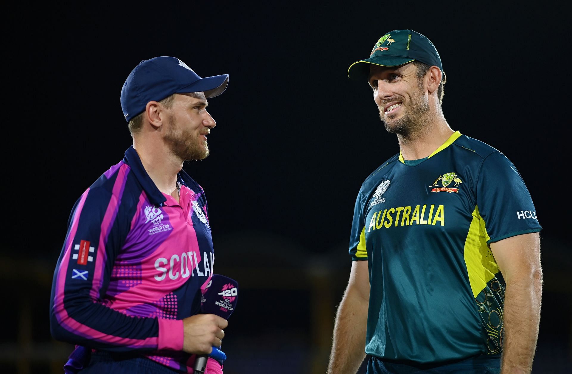 Richie Berrington and Mitchell Marsh. (Image Credits: Getty)