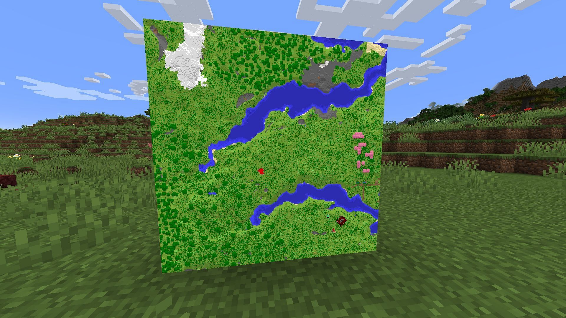 How to make a map wall in Minecraft