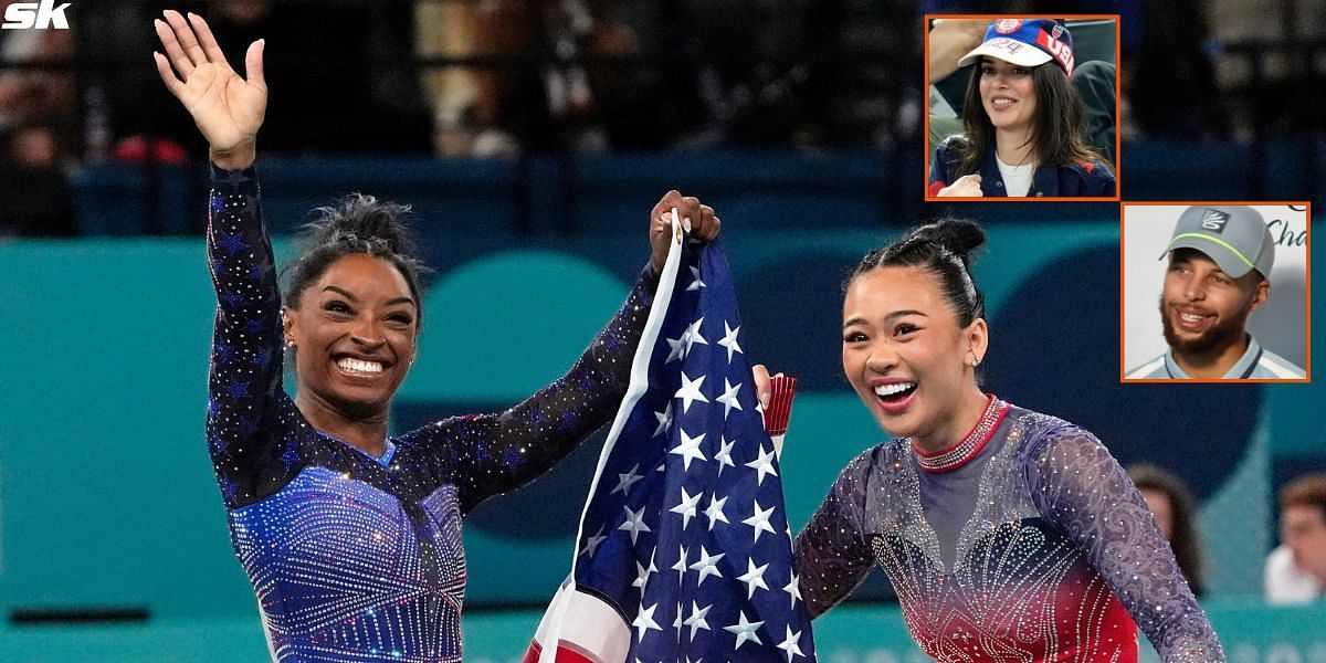 Kendall Jenner, Steph Curry &amp; other celebrities in attendance to watch Simone Biles (Source: Getty)