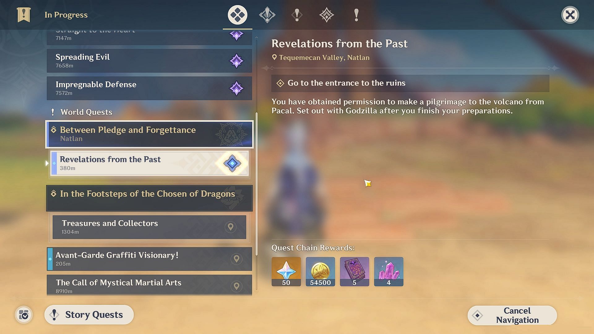 Revelations From the Past quest (Image via HoYoverse)