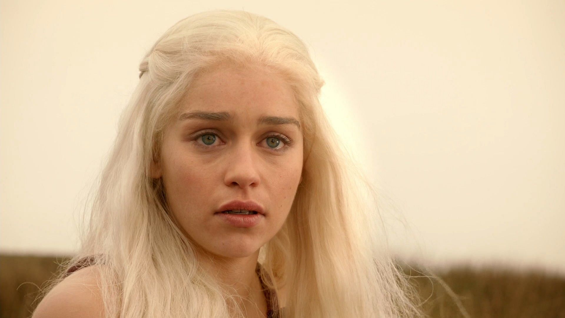 Emilia Clarke as Daenerys Targaryen in a still from Game of Thrones (via HBO)