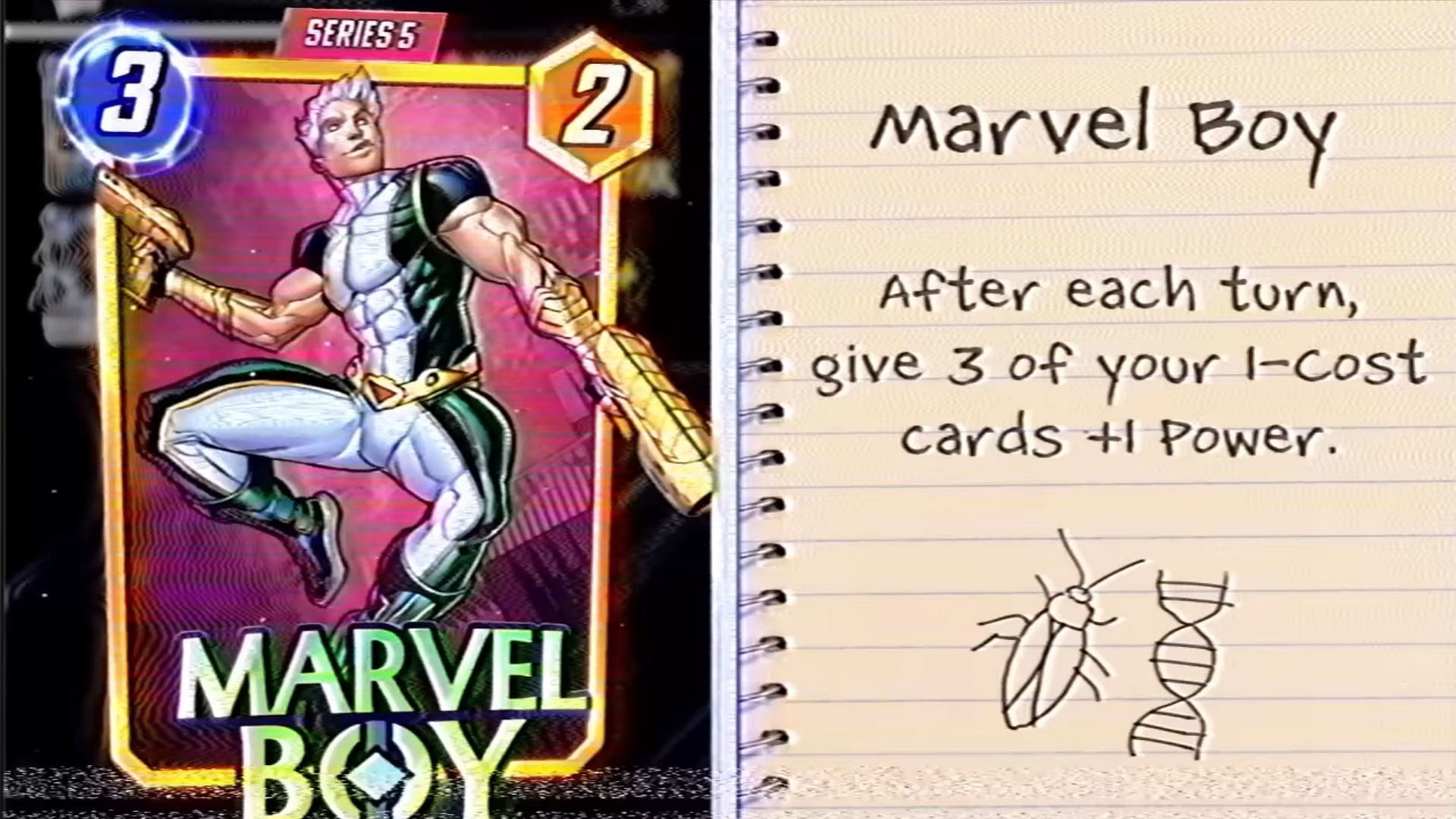 Marvel Boy is a Messiah for decks that have one cost cards (Image via Nuverse)