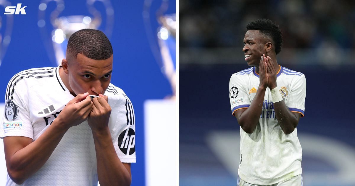 Kylian Mbappe (left) and Vinicius Junior