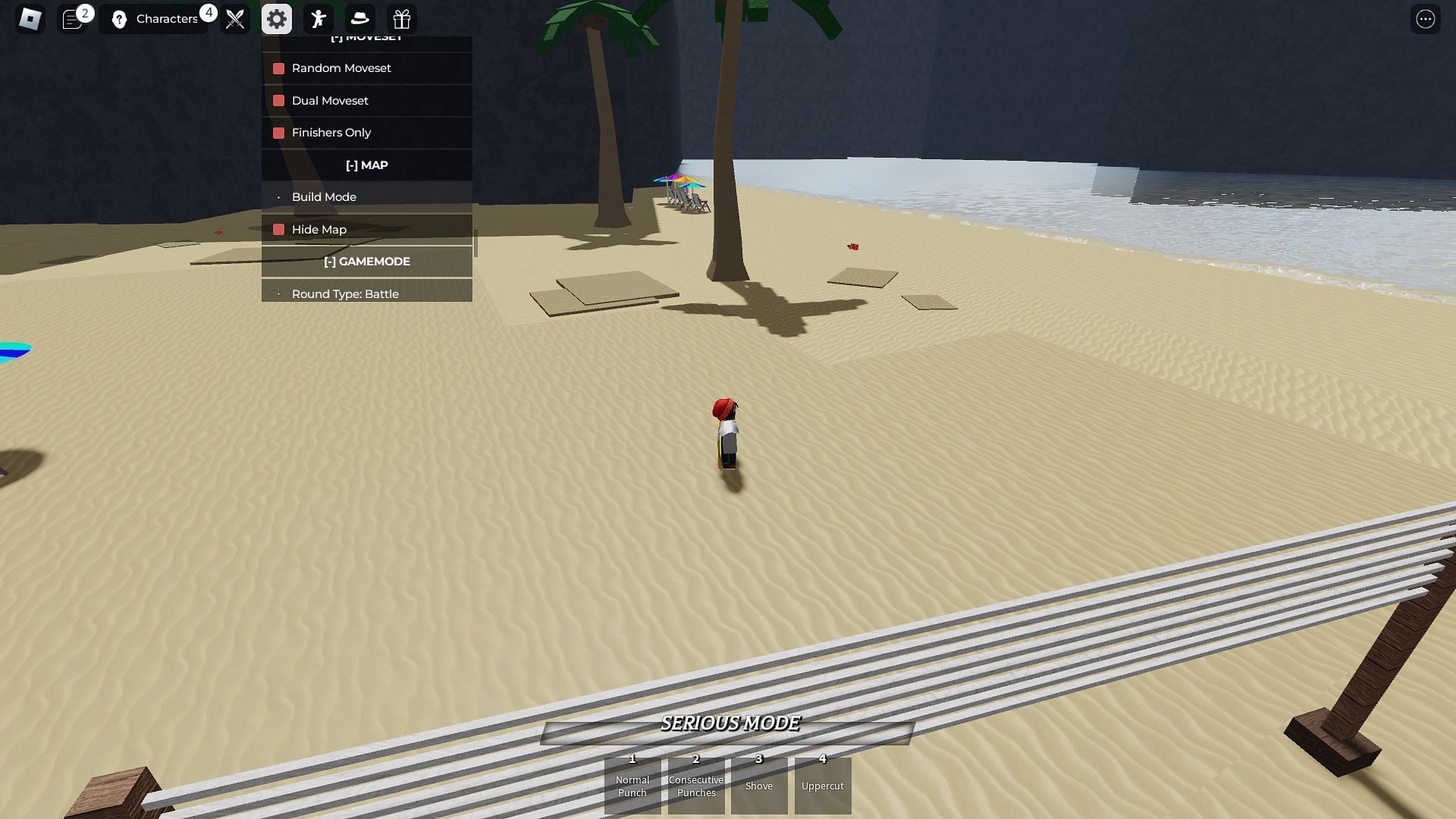 Build Mode in a private server (Image via Roblox)