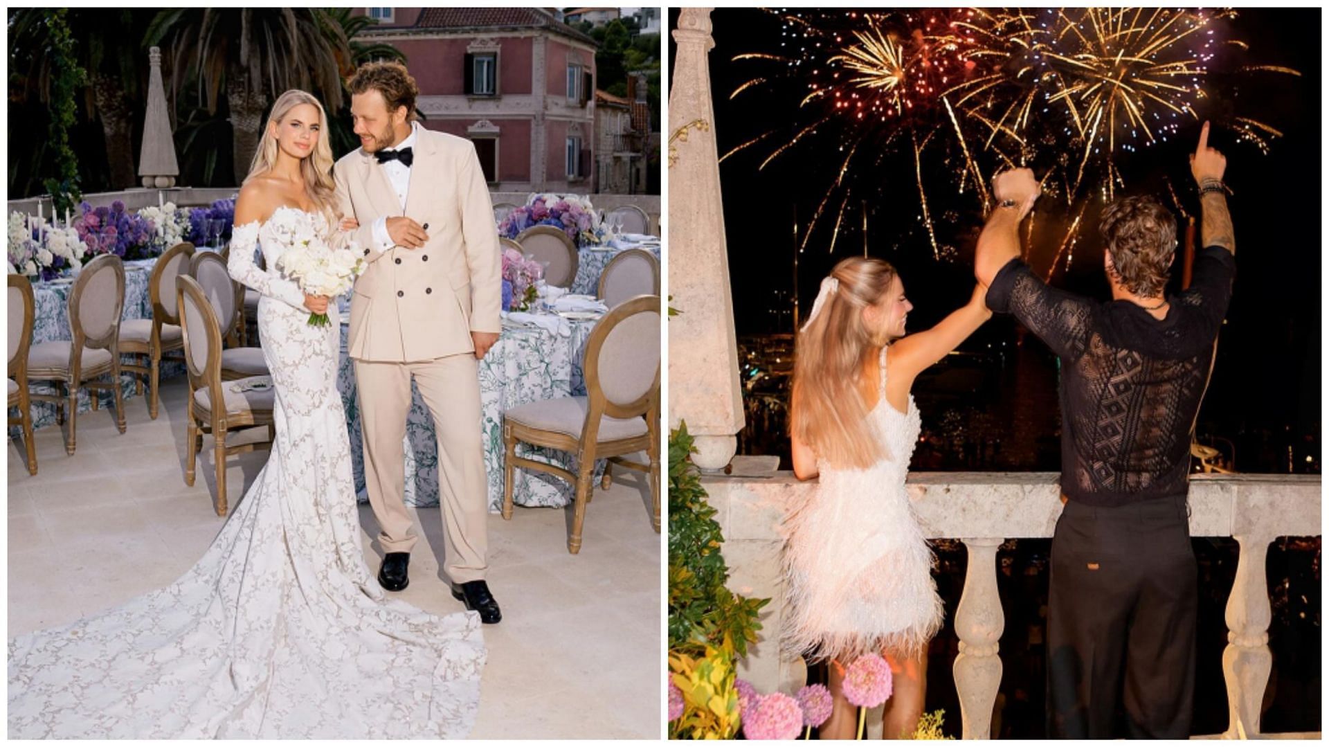 David Pastrnak shares Croatia wedding snaps after marrying Rebecca Rohlsson