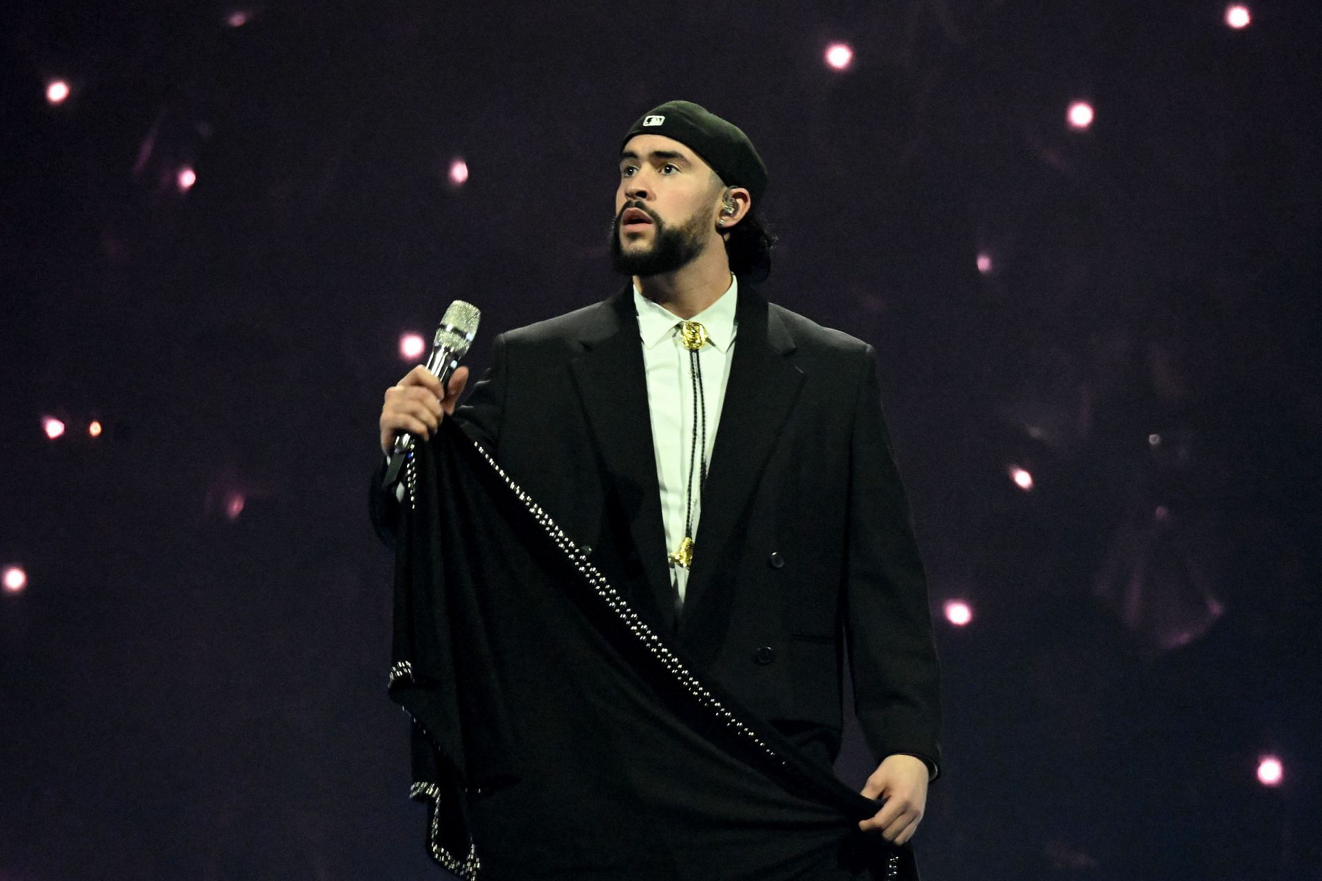 Bad Bunny&#039;s real name is Benito Antonio Mart&iacute;nez Ocasio (Image via Stephen J. Cohen/Getty Images)