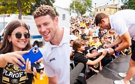 In Photos: $31.5M worth Charlie Coyle attends meet and greet at 2024 Boston Bruins fan fest