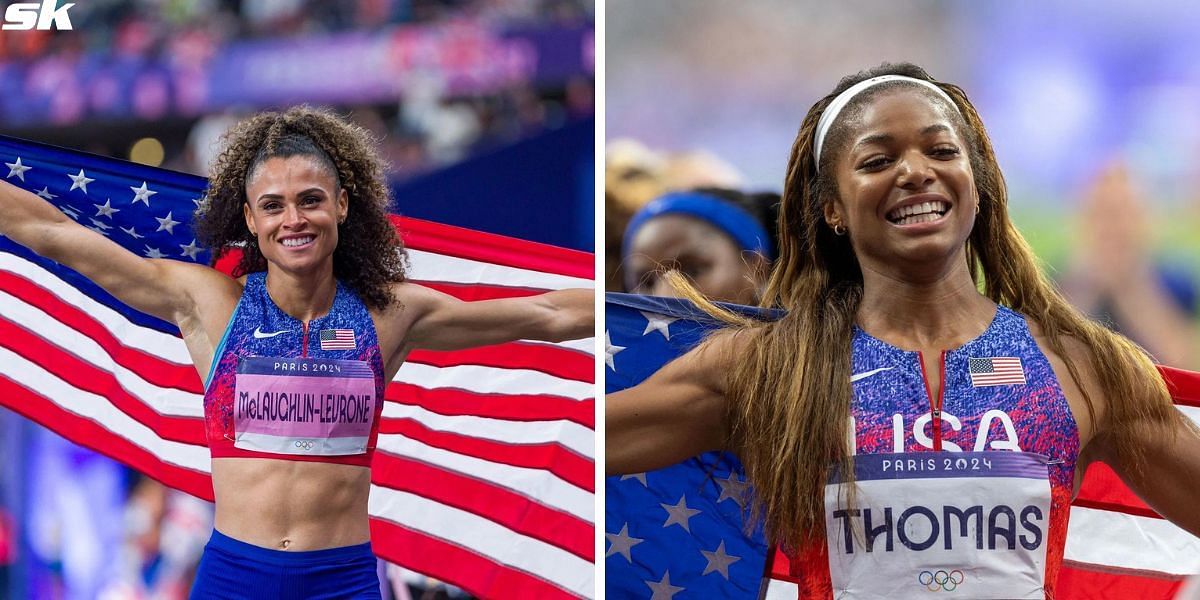 Sydney McLaughlin-Levrone and Gabby Thomas (Source: Getty)