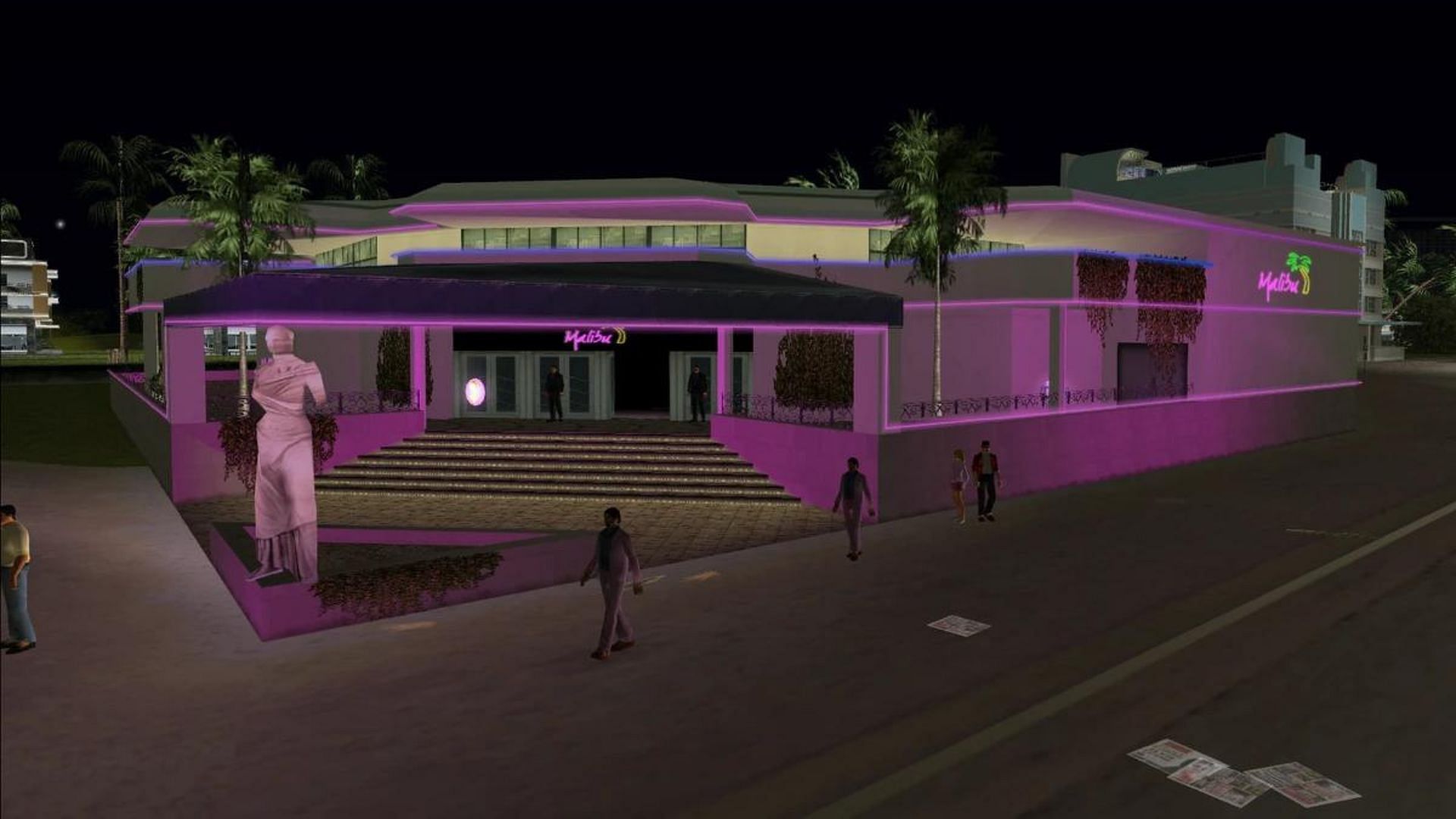 Shot of the Malibu Club from outside (Image via Rockstar Games || GTA Wiki)