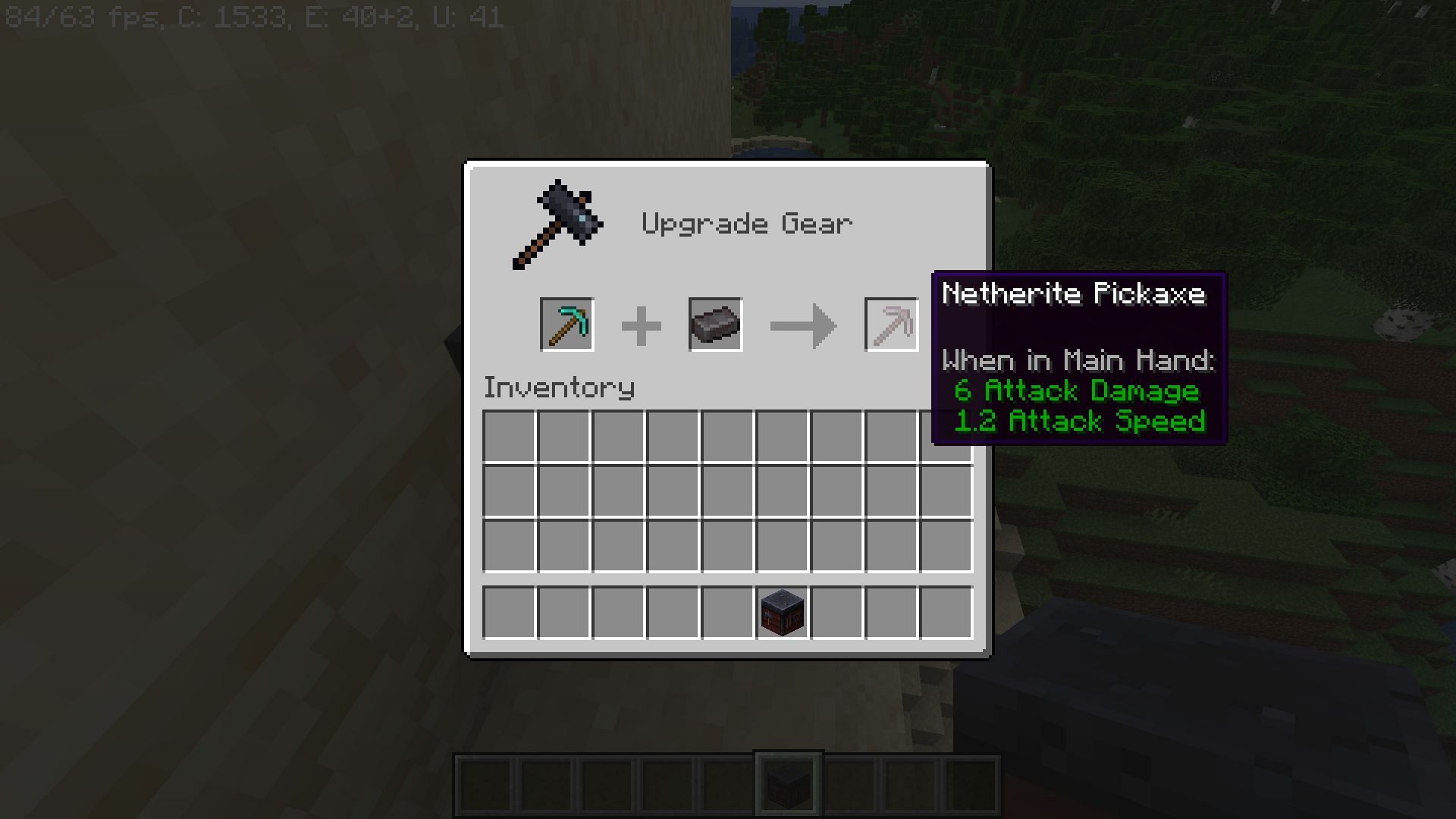 Make a netherite pickaxe (Image via Mojang Studios)