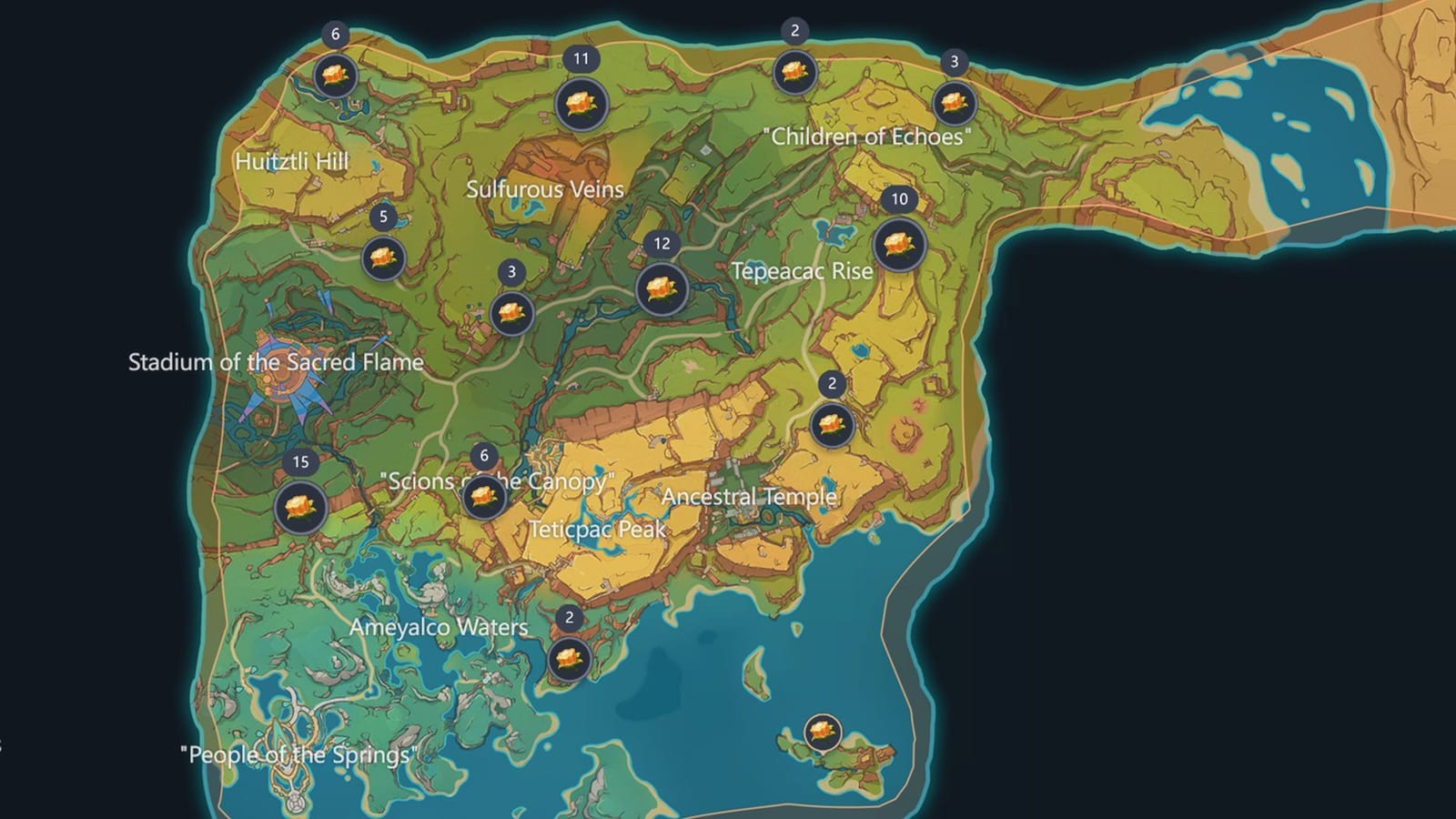 Genshin Impact Cacahuatl locations and farming routes