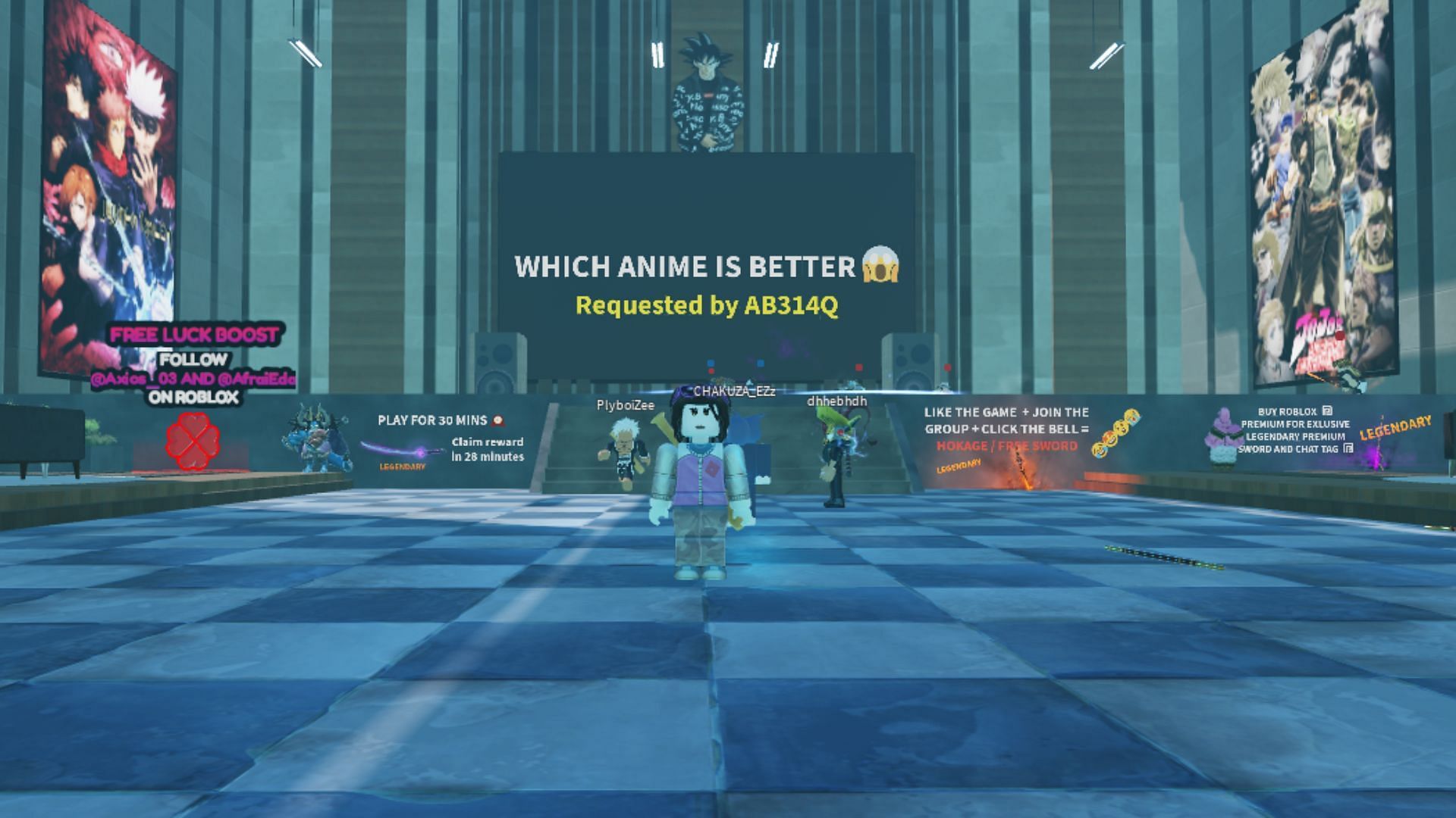 Free Active codes in Better Anime? (Image via Roblox)