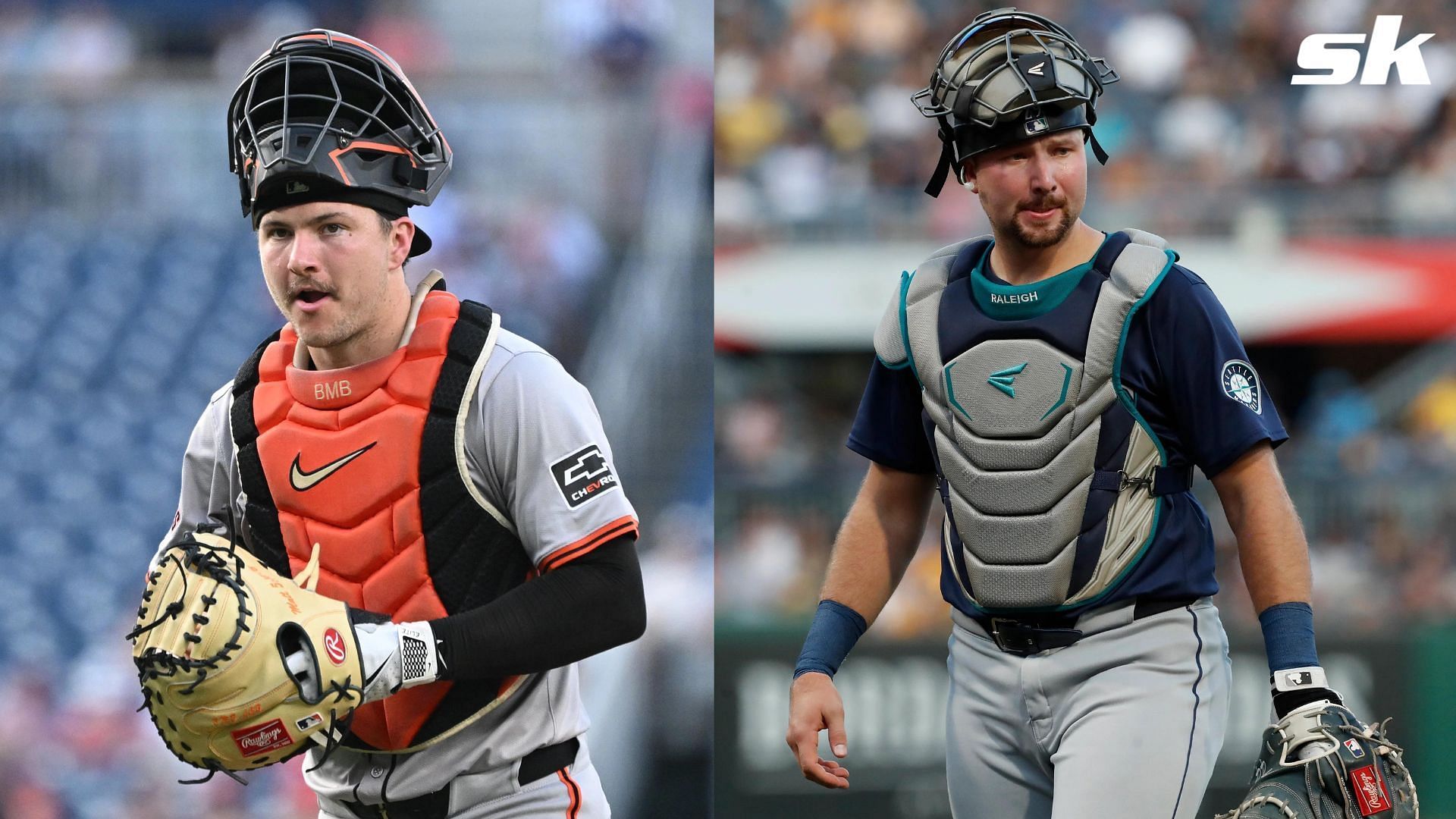 Patrick Bailey and Cal Raleigh are two catchers battling for the 2024 Gold Glove Awards (Photo Source: IMAGN)