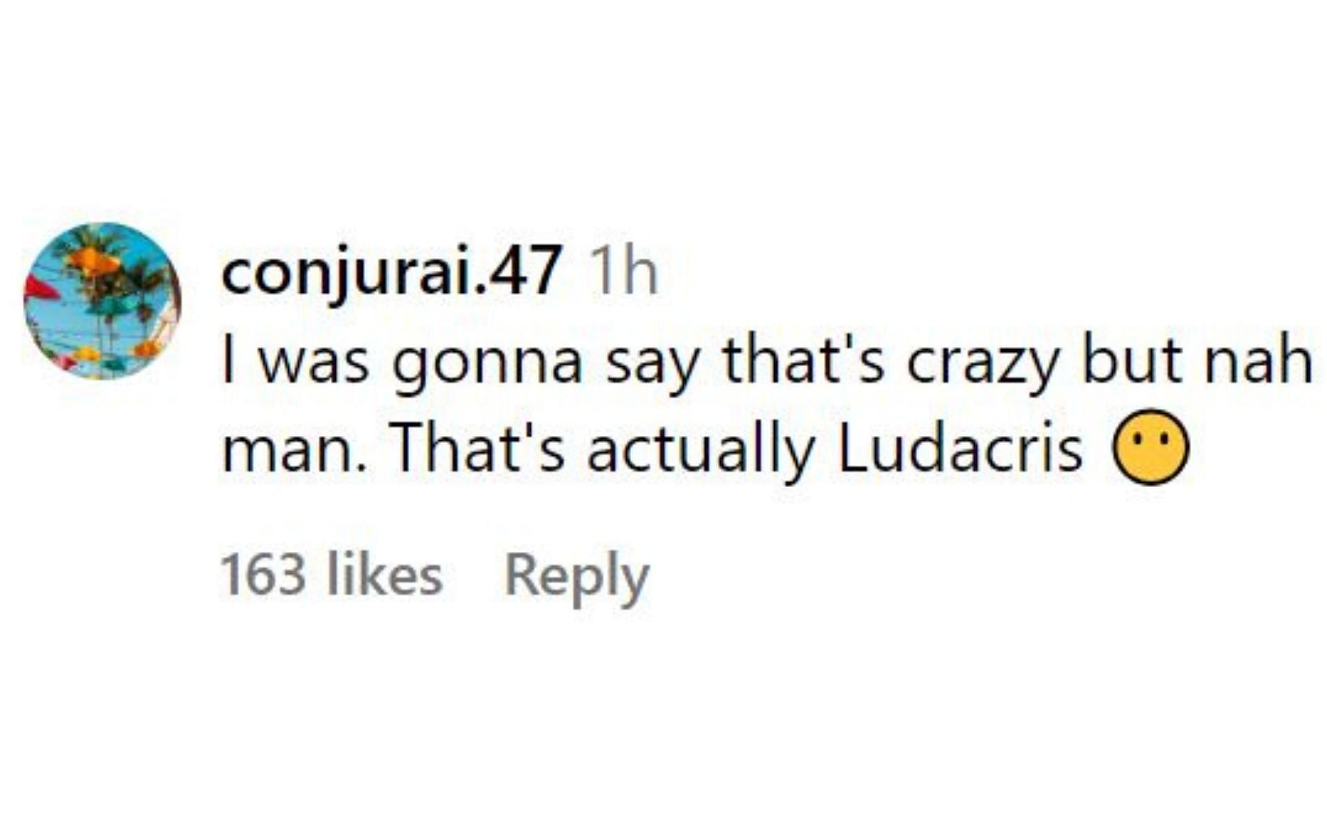 Fan reactions on Nate Diaz&#039;s photo with Ludacris. [Image credit: @natediaz209 on Instagram]