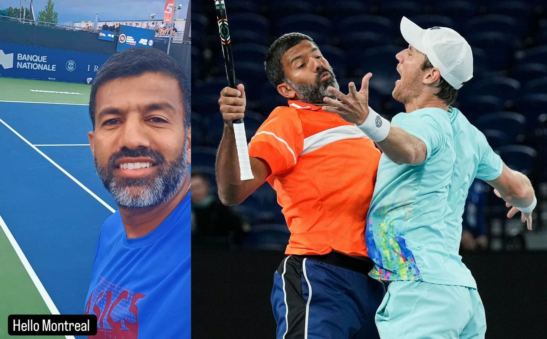 Rohan Bopanna will pair up with Matthew Ebden in Montreal. (Images via Rohan Bopanna/Instagram and Getty)