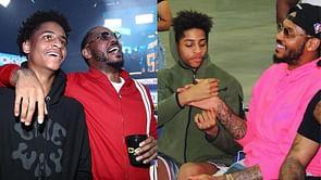 “What material is this”: When Kiyan Anthony approved of father Carmelo Anthony's fashionable outfit on the sideline