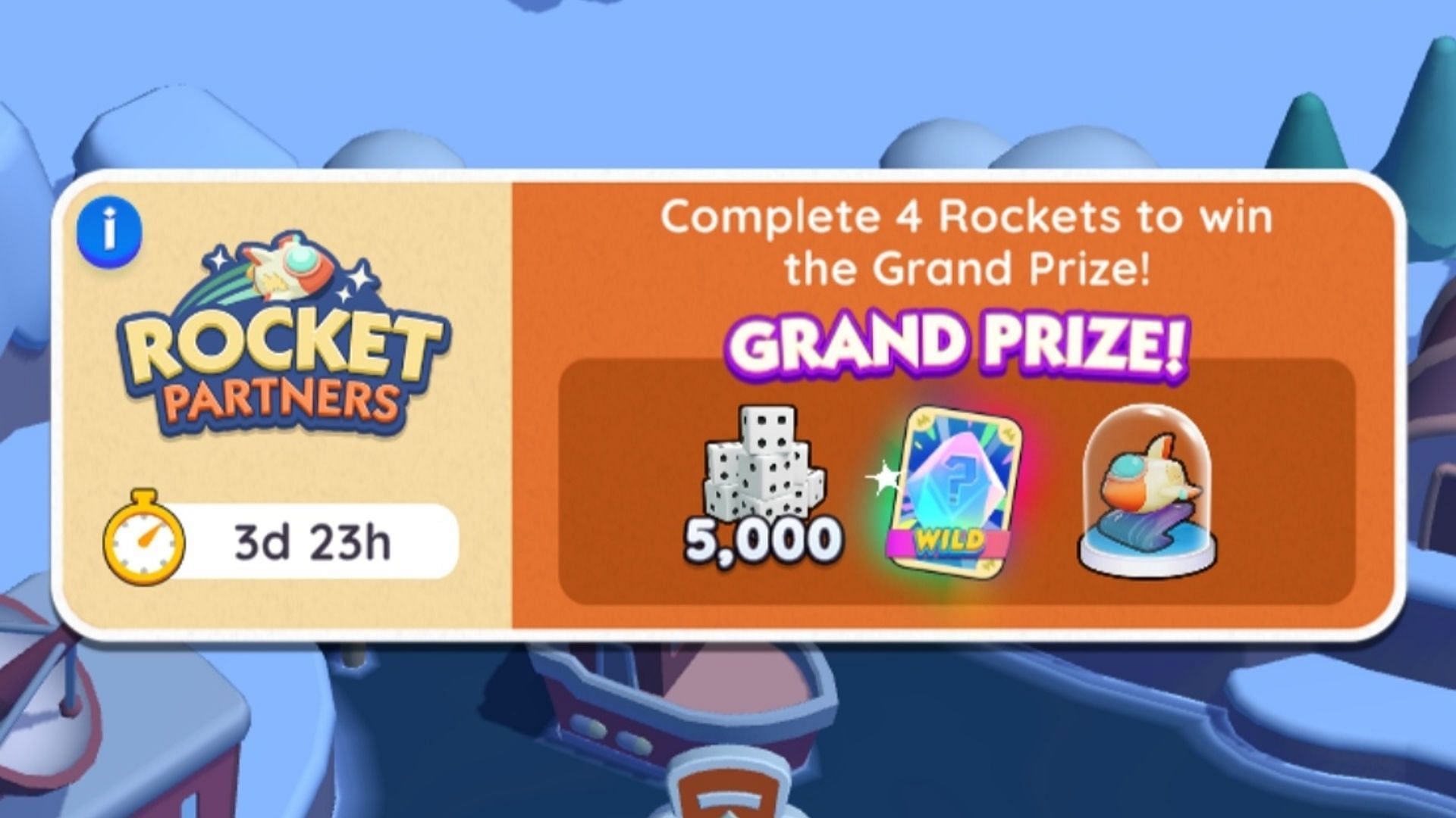 The mega rewards for Monopoly Go Rocket Partners (Image via Scopely)