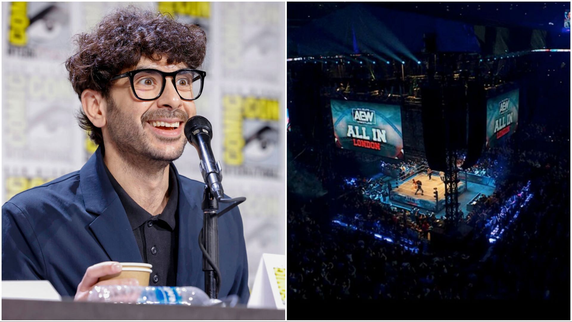 AEW President Tony Khan at Comic-Con, Wembley Stadium for AEW All In 2023