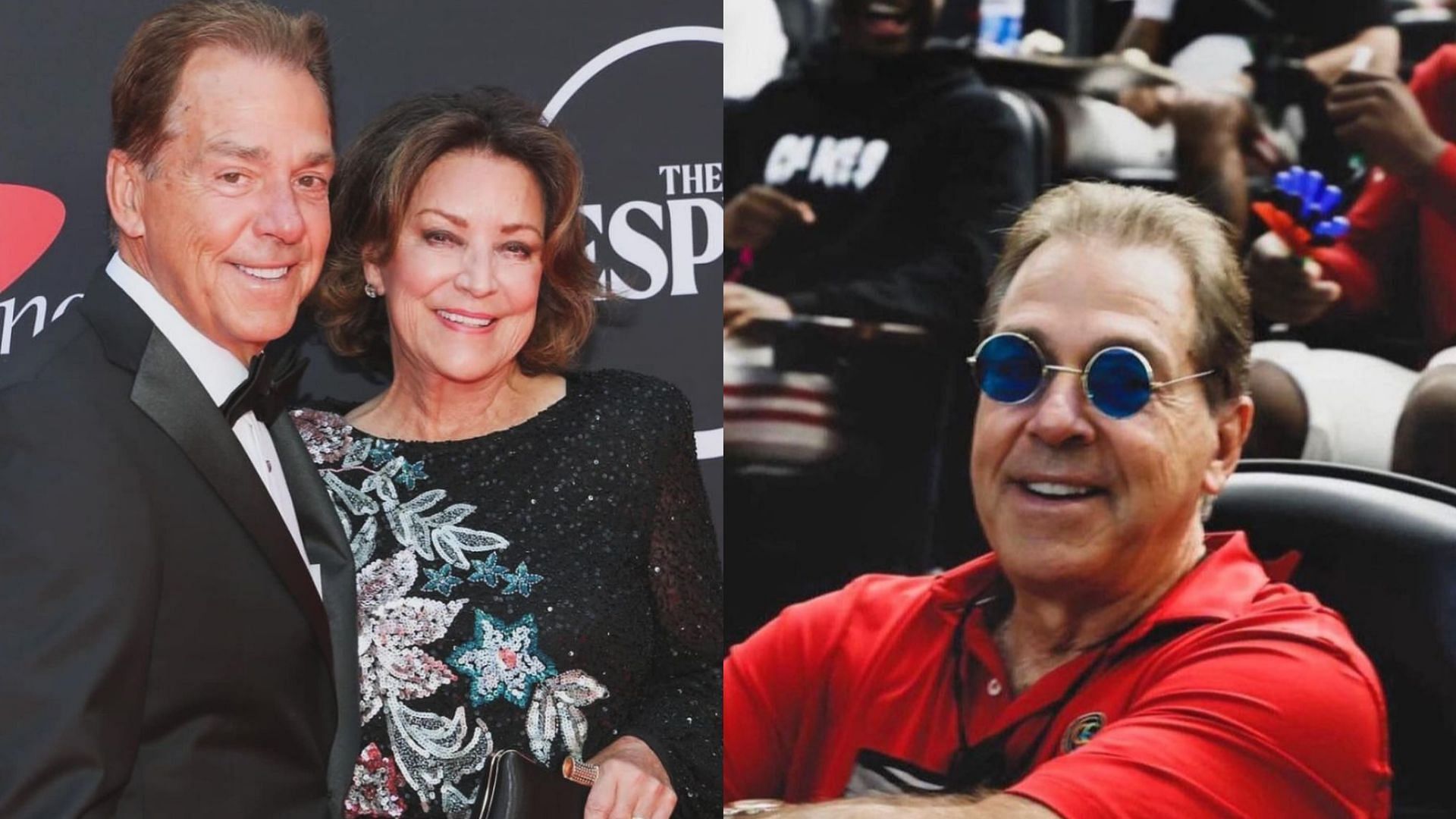 Retired coach Nick Saban and his wife Miss Terry (Kristen Saban