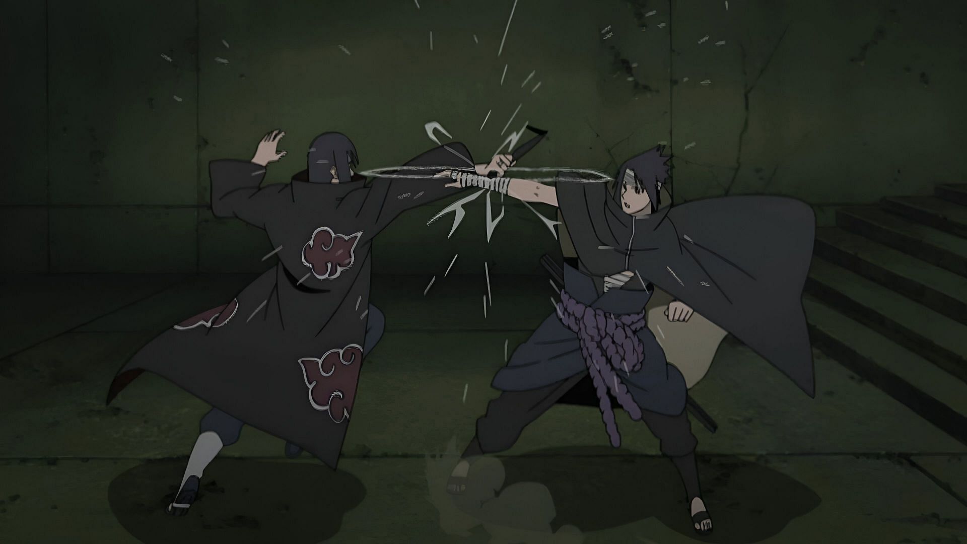 Sasuke versus Itachi as seen in the anime (Image via Studio Pierrot)