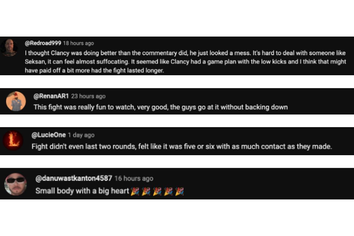 Screenshot of fans&#039; comments