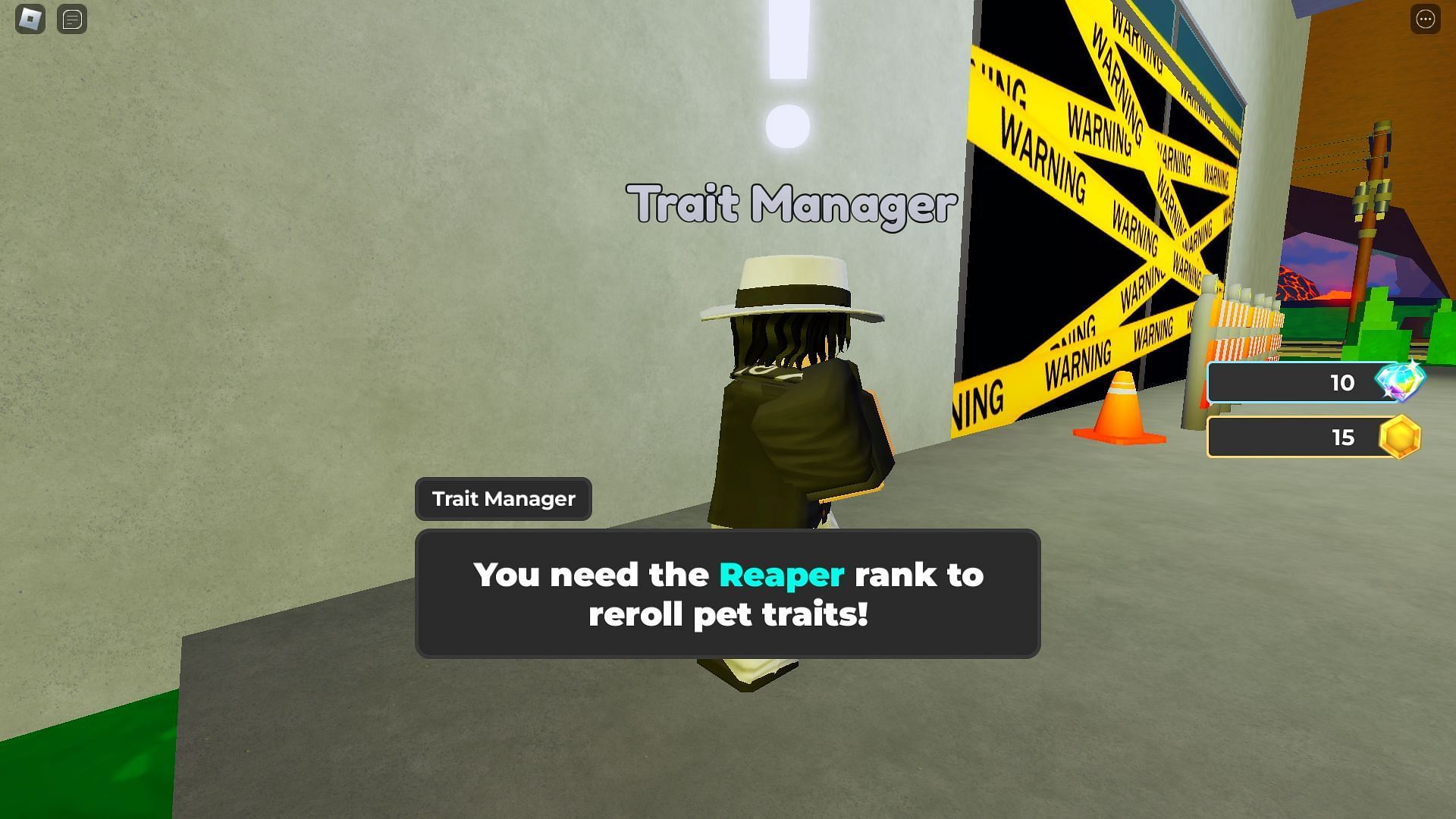 The Traits Manager gives you access to this feature (Image via Roblox)