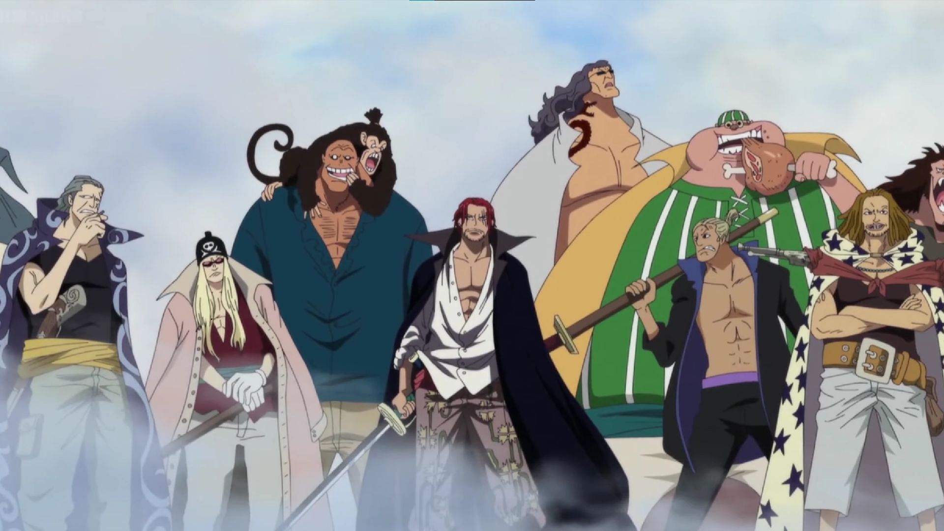 Best entrances in anime: Shanks arrives at Marineford (Image via Toei Animation)