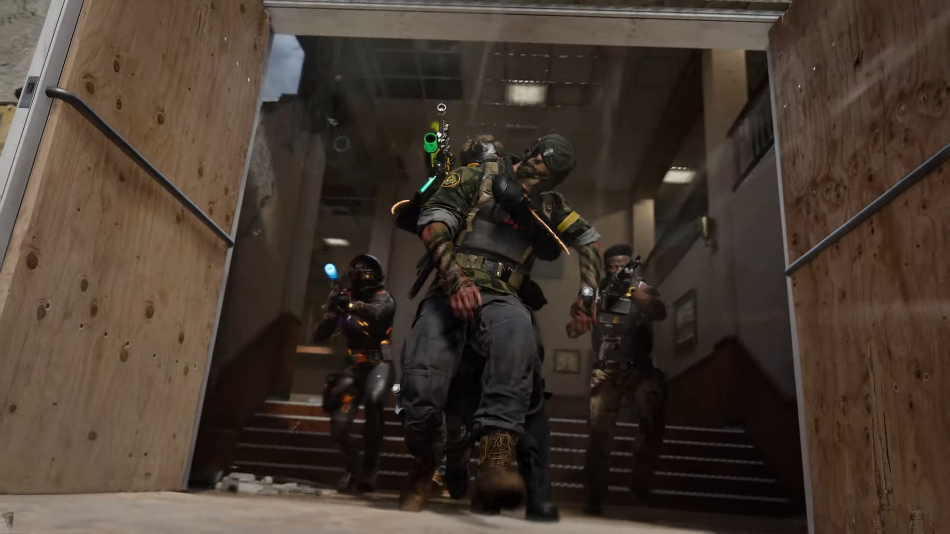 Human shield gameplay in Black Ops 6 gameplay trailer (Image via Activision)